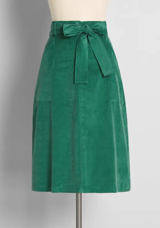 In Perfect Ac-Cord A-line Skirt sold by Modcloth