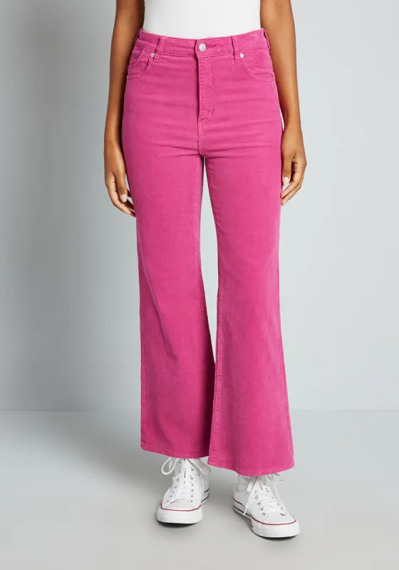 Walk The Sweet Talk Corduroy Cropped Pants sold by Modcloth