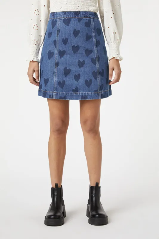 Indigo Hearts Skirt sold by Modcloth
