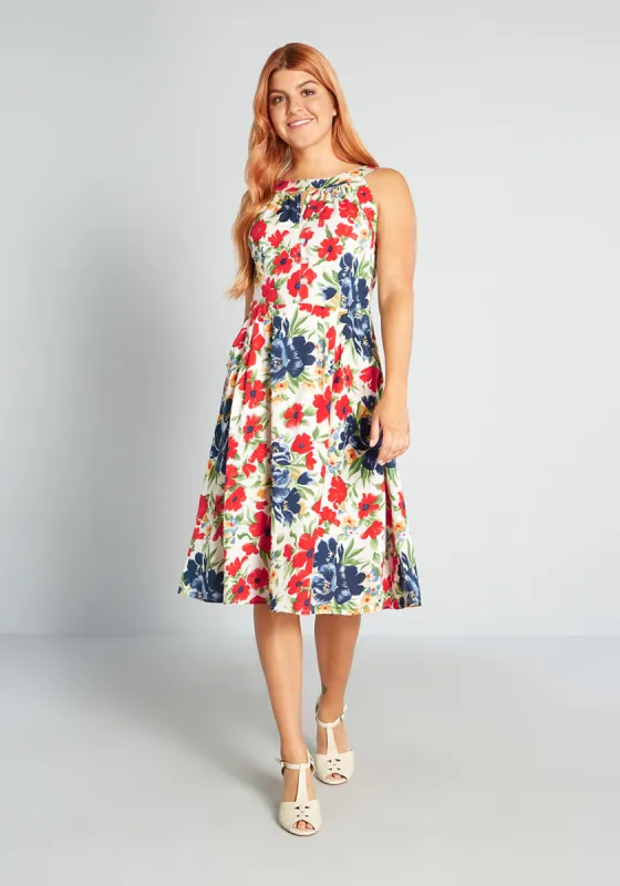 Gala in the Garden Midi Dress sold by Modcloth