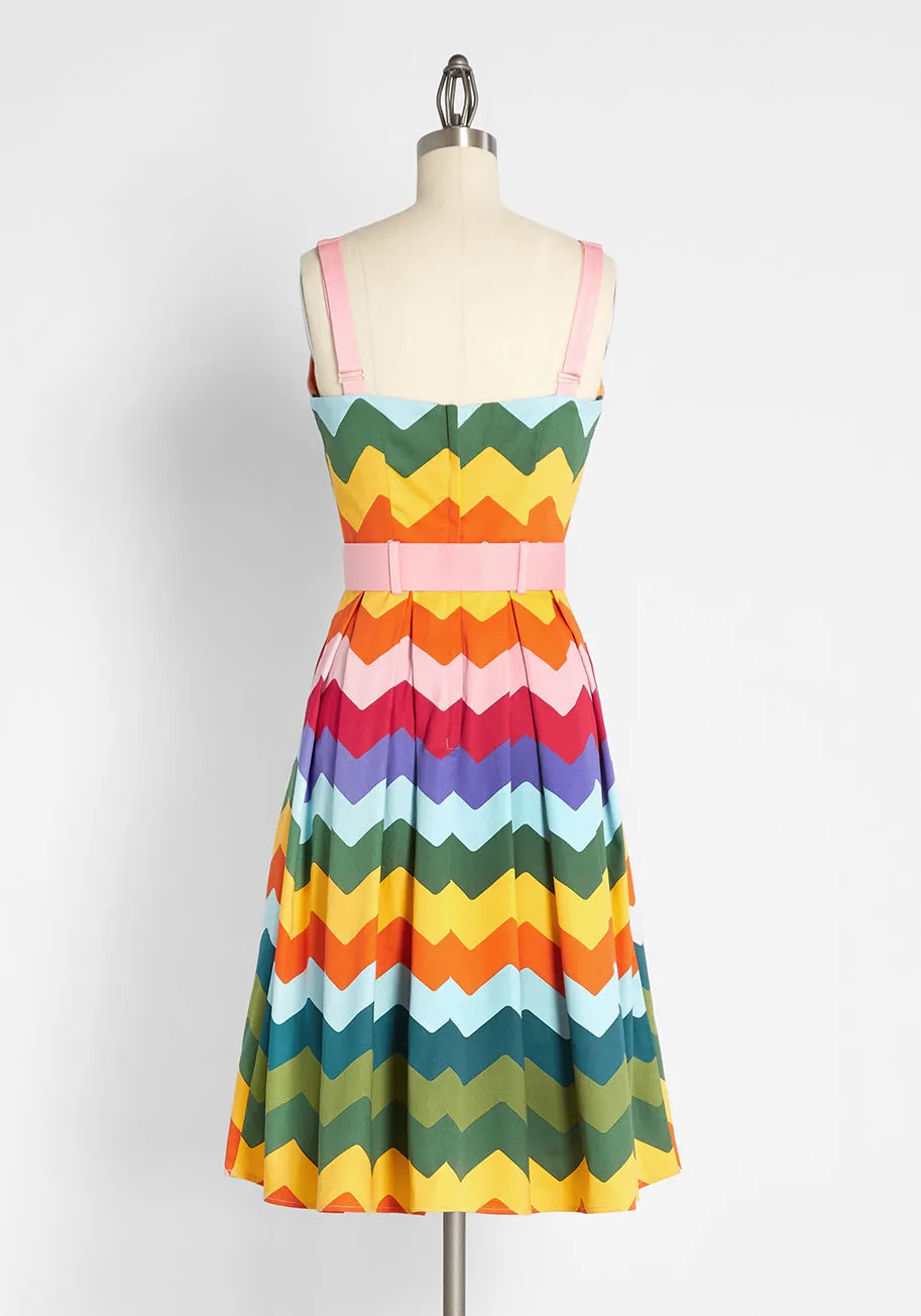 Chevron Elation Swing Dress sold by Modcloth product image thumbnail 2