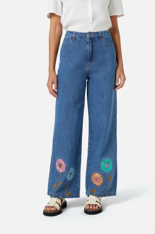 Fresh Blooms Embroidered Jean sold by Modcloth