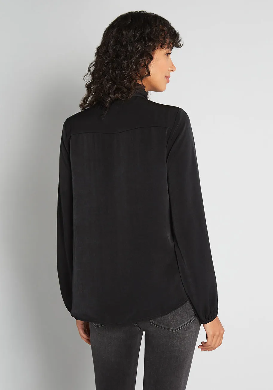 Present and Polished Tie-Neck Blouse sold by Modcloth product image thumbnail 2