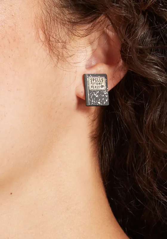 Spooktacular Spellbook Stud Earrings sold by Modcloth