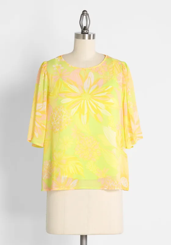 Fluttering Outta Sight Blouse sold by Modcloth