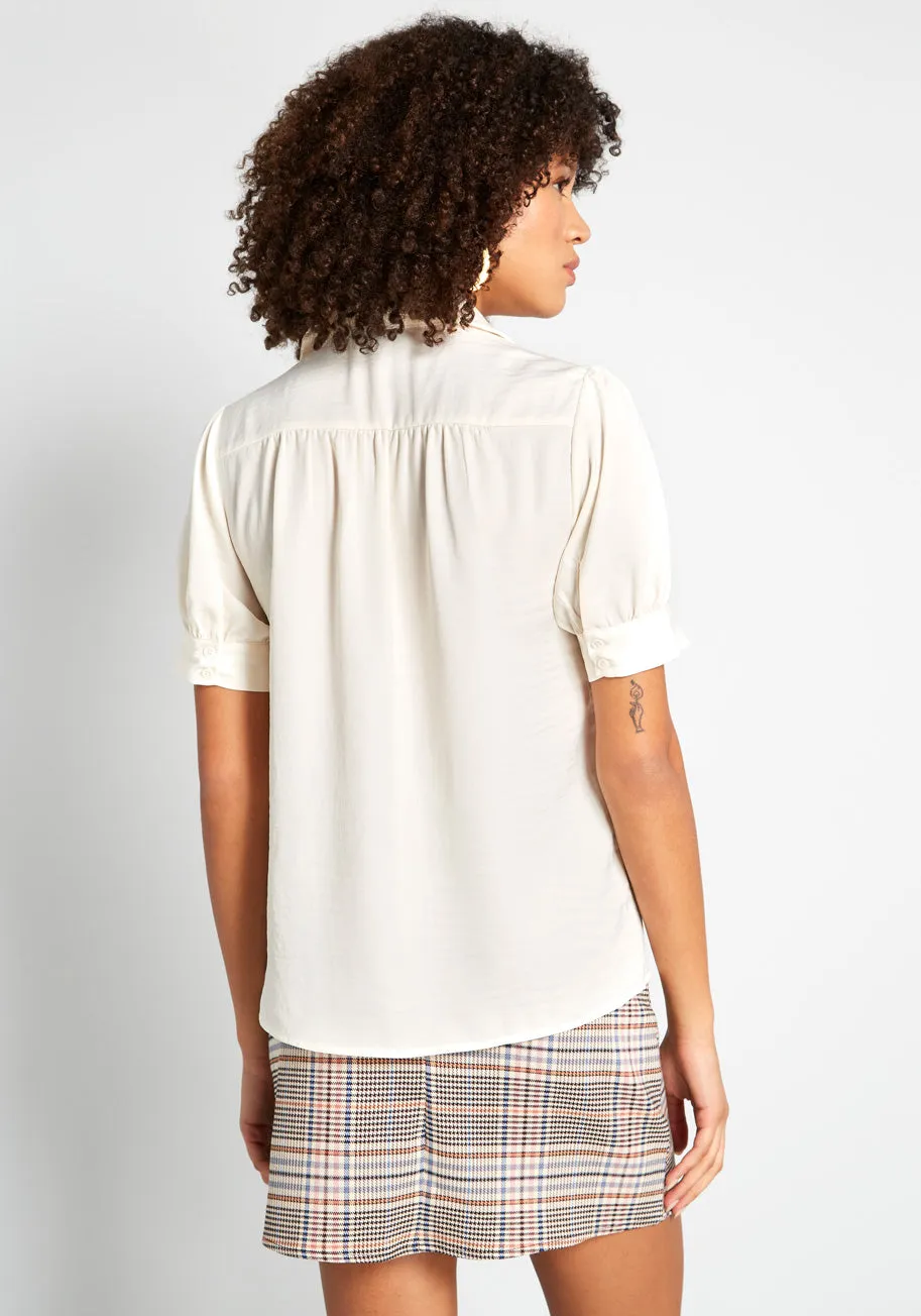 Undeniably Inspired Short Sleeve Blouse sold by Modcloth product image thumbnail 2