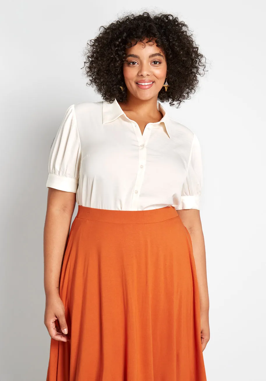 Undeniably Inspired Short Sleeve Blouse sold by Modcloth product image thumbnail 5