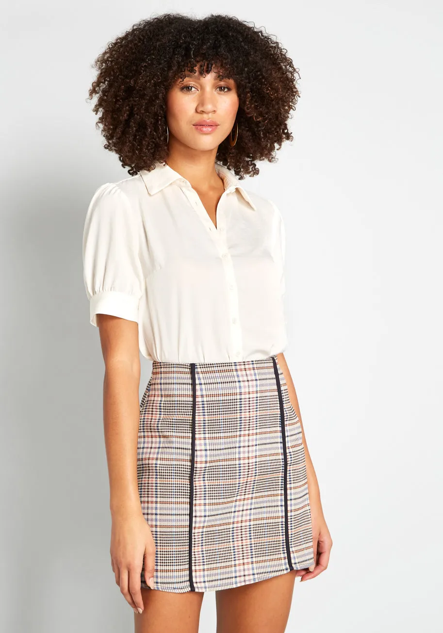 Undeniably Inspired Short Sleeve Blouse sold by Modcloth