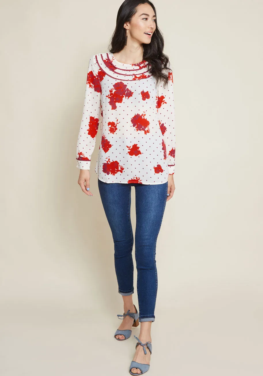 Retro Refresh Long Sleeve Top in Print Mix sold by Modcloth product image thumbnail 3