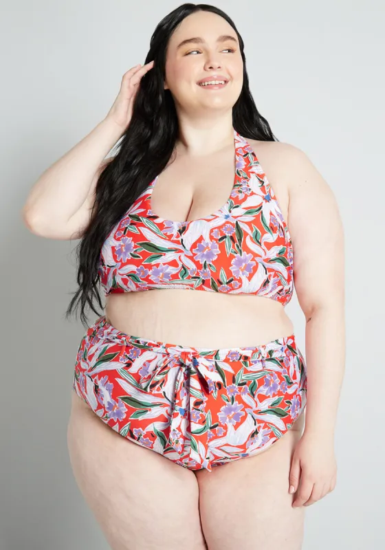 The JoJo High-Waisted Bikini Bottom sold by Modcloth