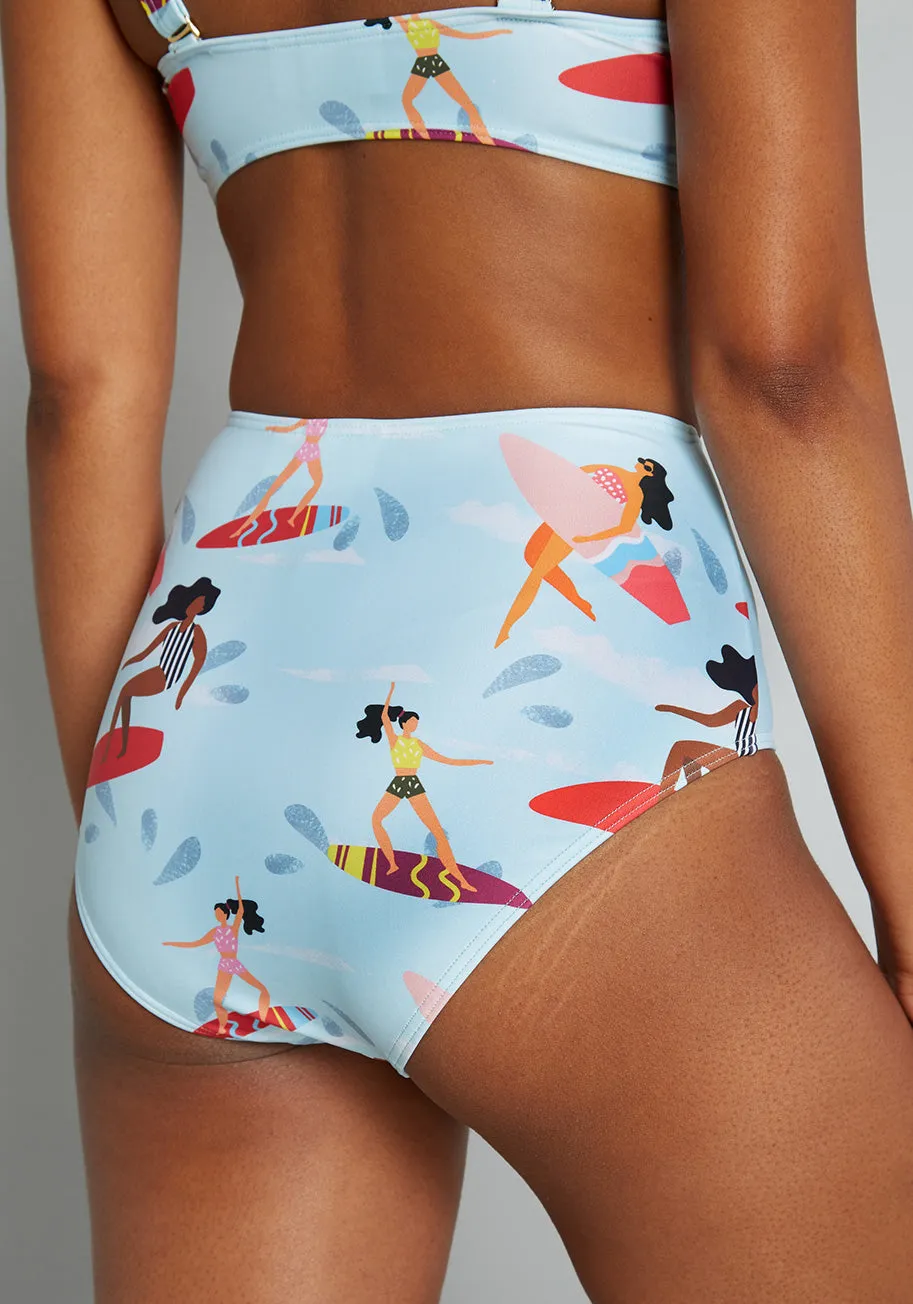 The Sara High-Waisted Bikini Bottom sold by Modcloth product image thumbnail 4