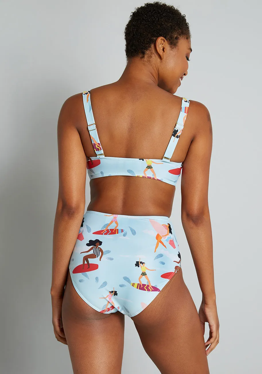 The Sara High-Waisted Bikini Bottom sold by Modcloth product image thumbnail 2