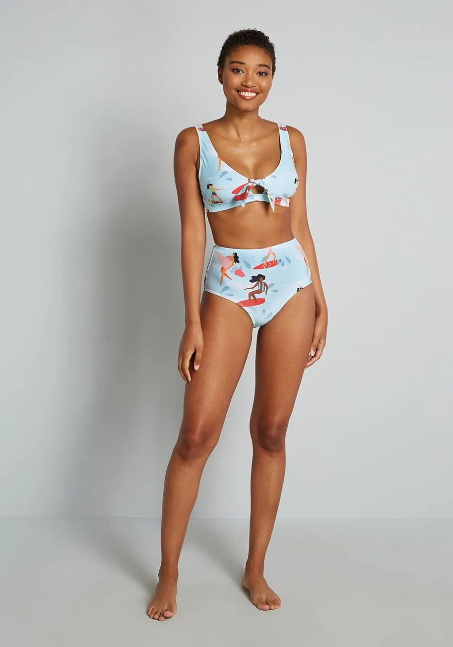 The Sara High-Waisted Bikini Bottom sold by Modcloth product image thumbnail 3