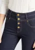 Karaoke Seamstress Buttoned Skinny Jeans - 30 in. sold by Modcloth
