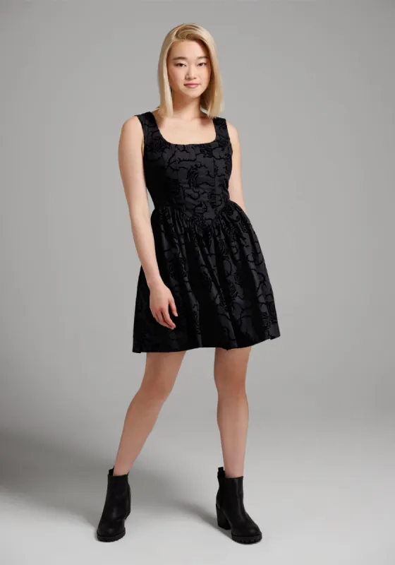 Climbing Roses Corset Mini Dress sold by Modcloth