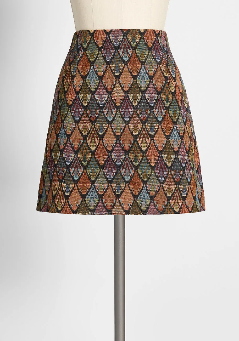 Mermaid Moderne Mini Skirt sold by Modcloth