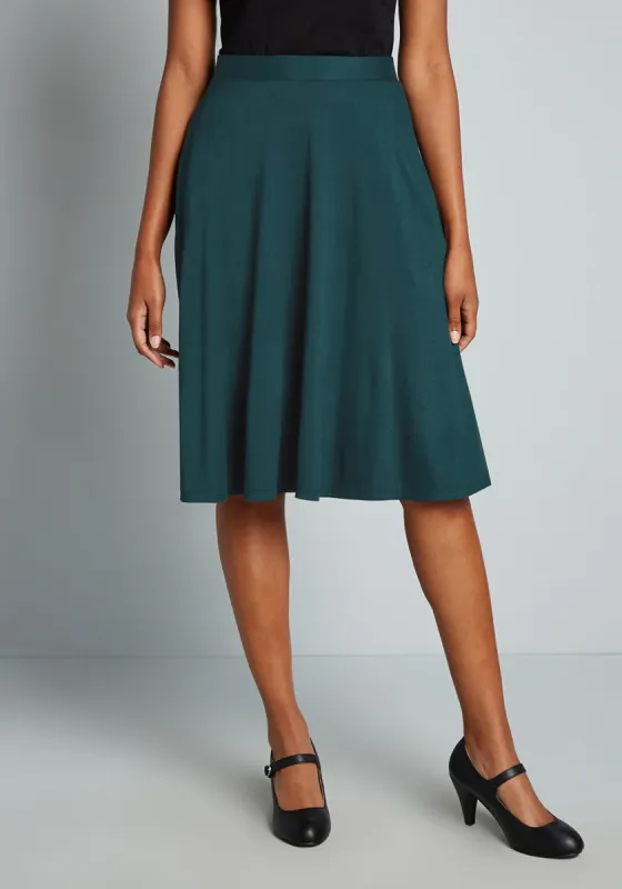 Excellence Attained Knit A-Line Skirt sold by Modcloth