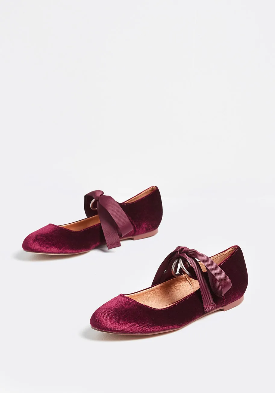Caught My Eye Velvet Ballet Flat sold by Modcloth