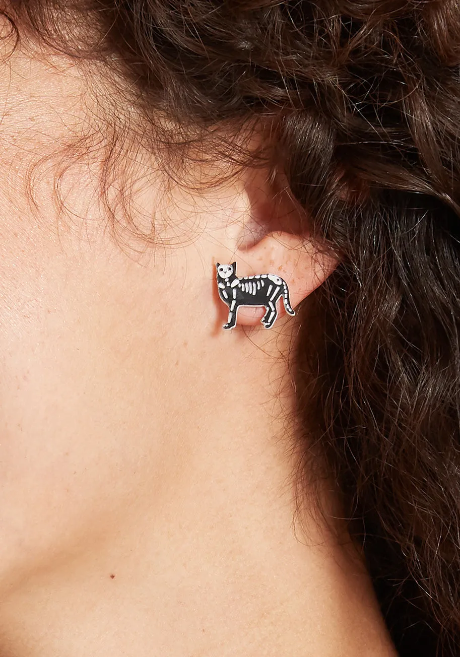Cat Scanned Stud Earrings sold by Modcloth