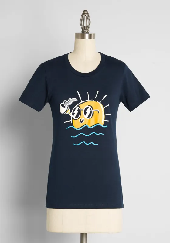 First Cup of the Day Graphic Tee sold by Modcloth