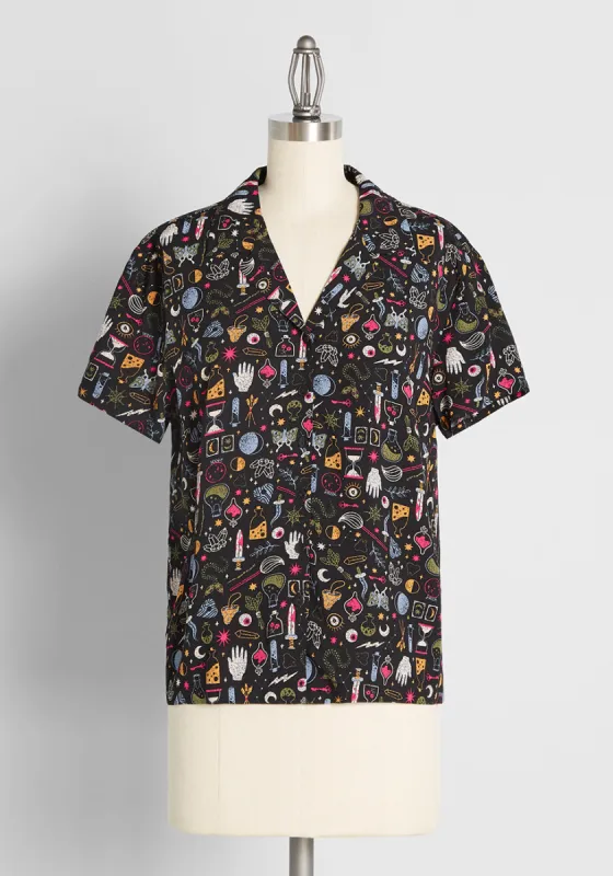 Immersed In Alchemy Button-Up Top sold by Modcloth