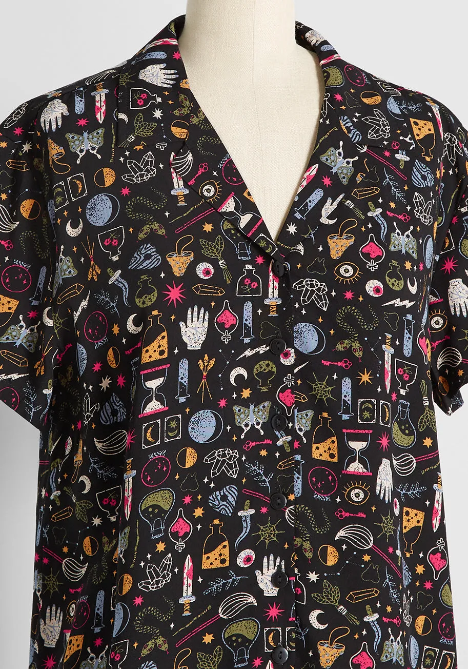 Immersed In Alchemy Button-Up Top sold by Modcloth product image thumbnail 3