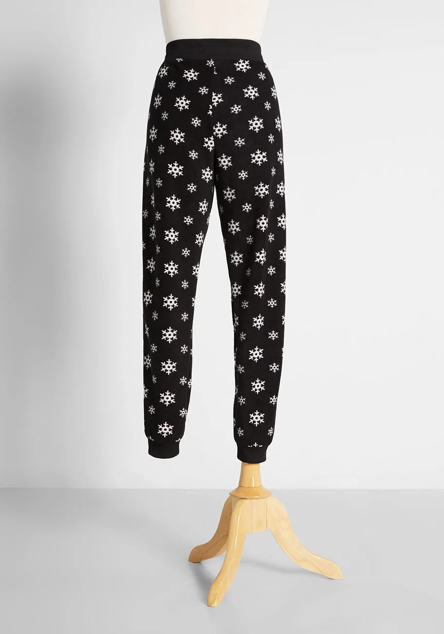 Dashing Through the Snowflakes Fleece Joggers sold by Modcloth product image thumbnail 2