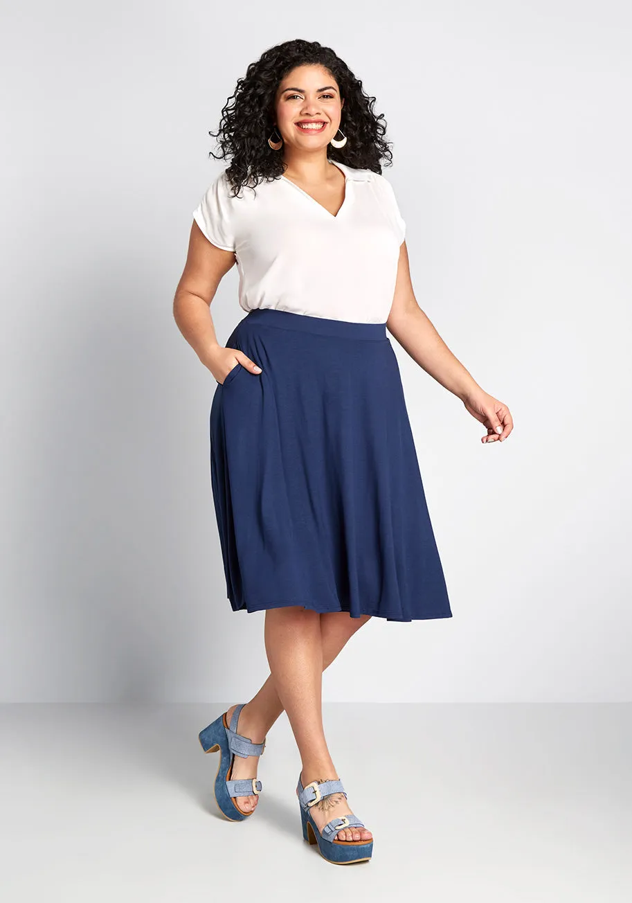 Excellence Attained Knit A-Line Skirt sold by Modcloth product image thumbnail 5