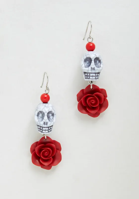Dearly Departed Drop Earrings sold by Modcloth