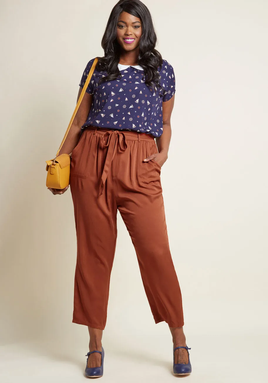 Back in a Sash Pants in Rust sold by Modcloth product image thumbnail 5