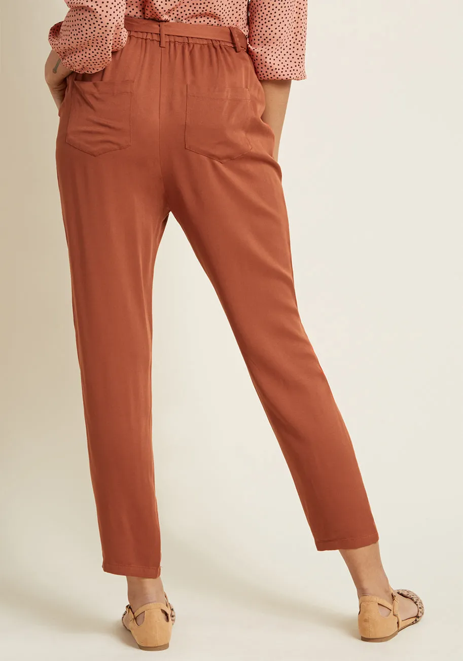 Back in a Sash Pants in Rust sold by Modcloth product image thumbnail 3