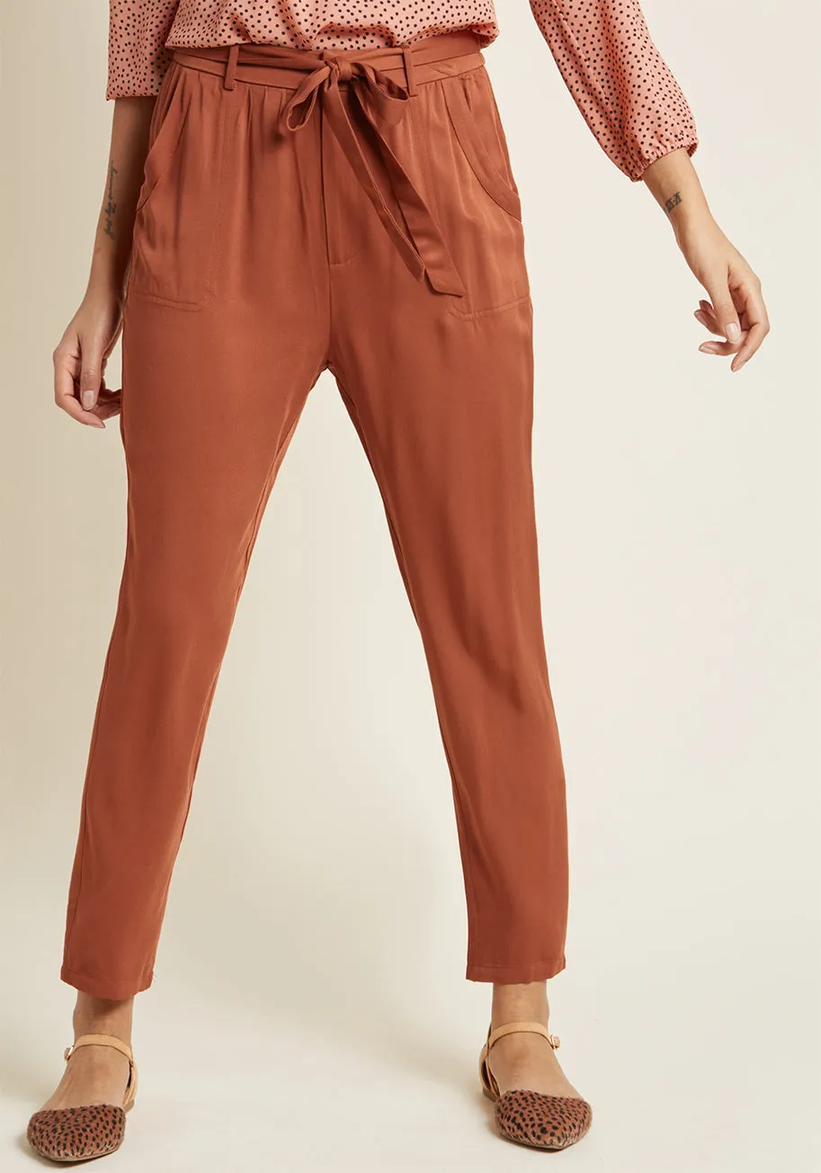 Back in a Sash Pants in Rust sold by Modcloth product image thumbnail 2