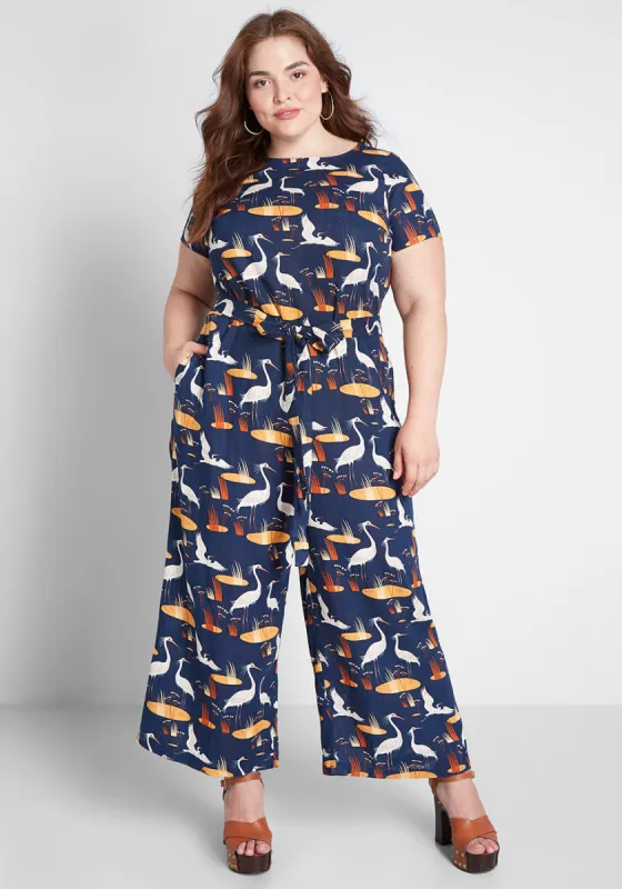 Bold Notion Tie Waist Jumpsuit sold by Modcloth