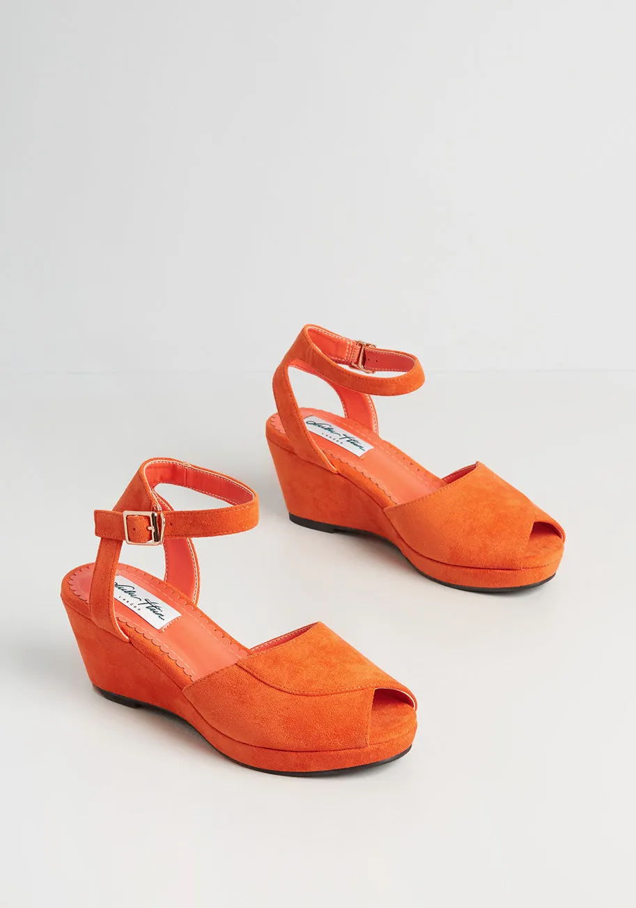 Lulu Hun x Collectif Striking Summer Nights Wedge sold by Modcloth