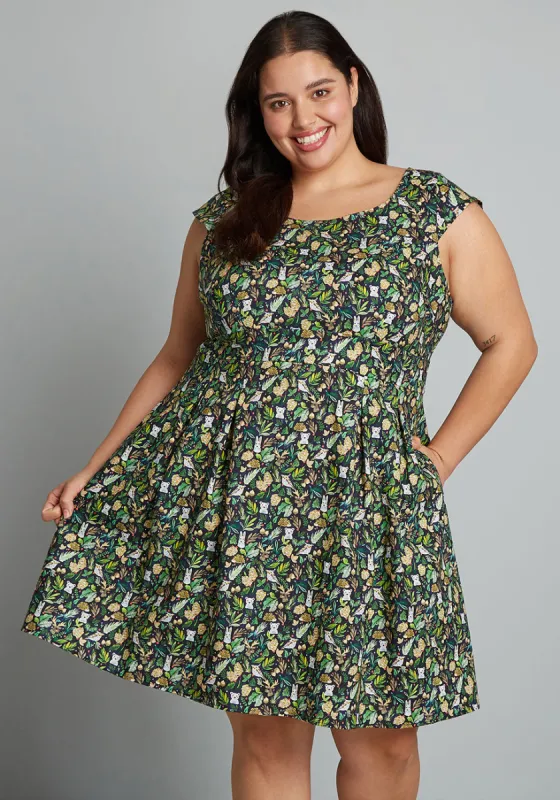 ModCloth X Retrolicious Woodland Wonders A-Line Dress sold by Modcloth