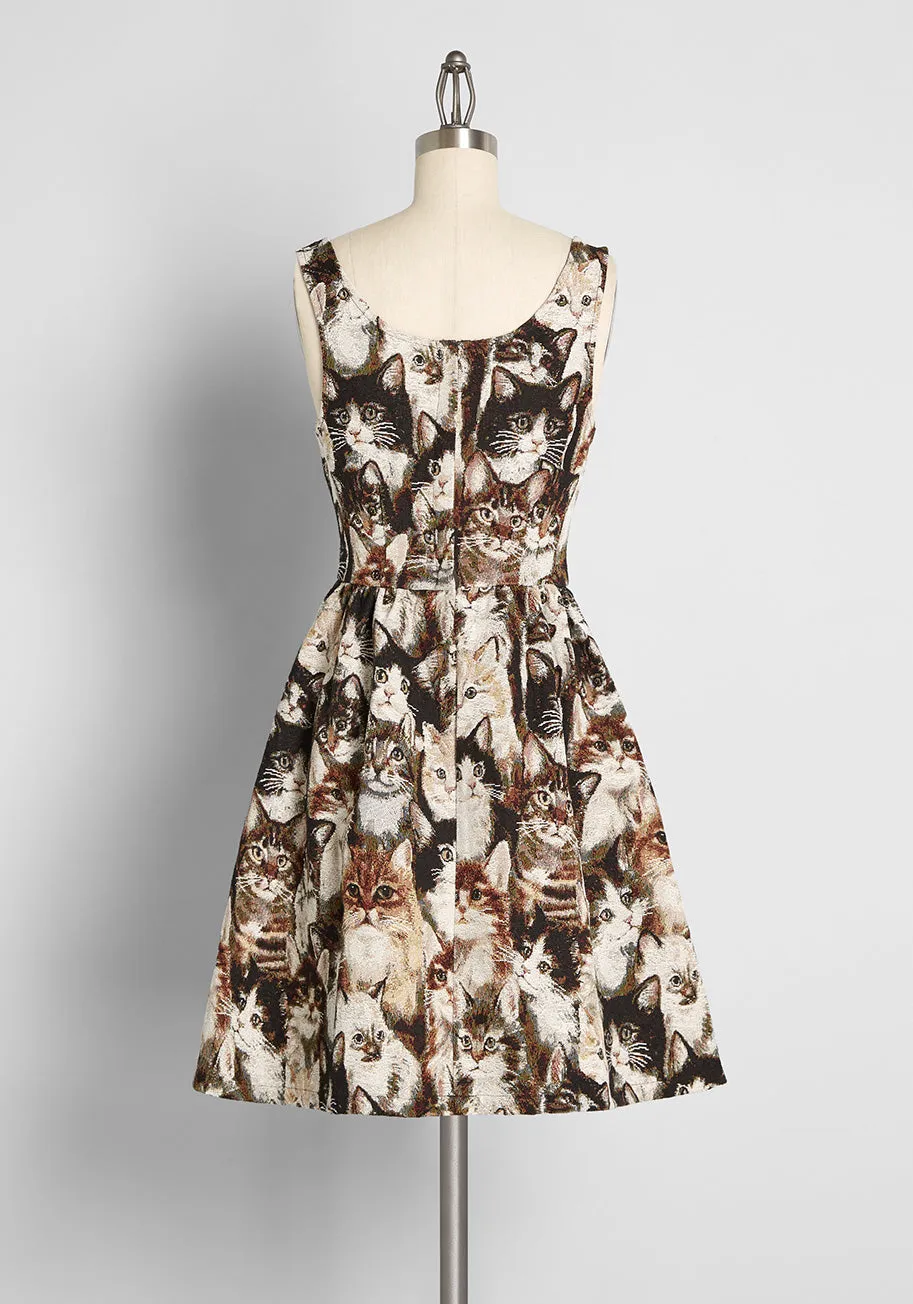 It's 'Kitten' Crazy Around Here Sleeveless Dress sold by Modcloth product image thumbnail 2