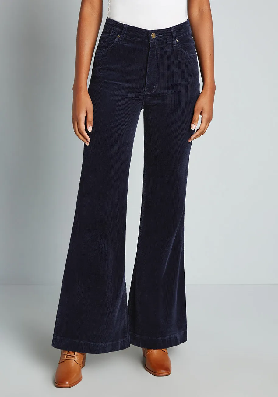 So Seventies Savvy Corduroy Flare Pants sold by Modcloth