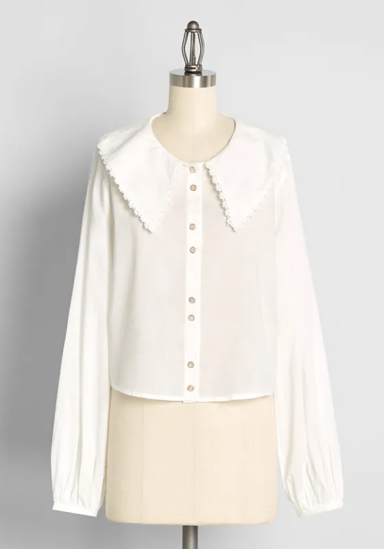Pure Possibility Button-Up Blouse sold by Modcloth