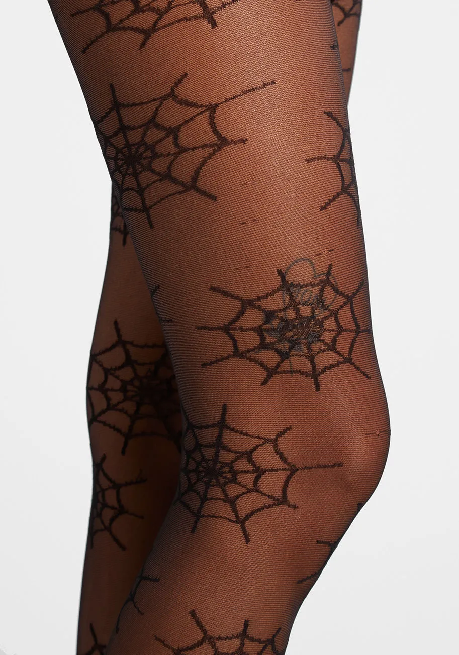 Chic Cobwebs Tights sold by Modcloth product image thumbnail 4