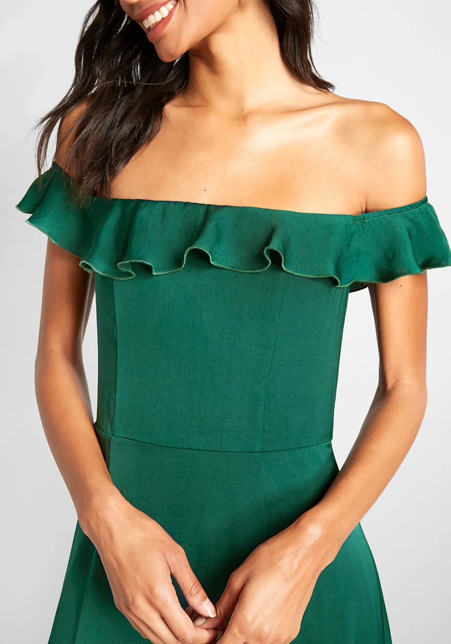 Ruffled and Radiant Off-the-Shoulder Dress sold by Modcloth product image thumbnail 4