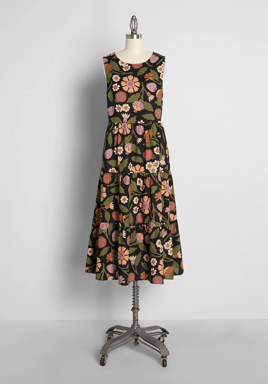 Garden of Secrets Midi Dress sold by Modcloth