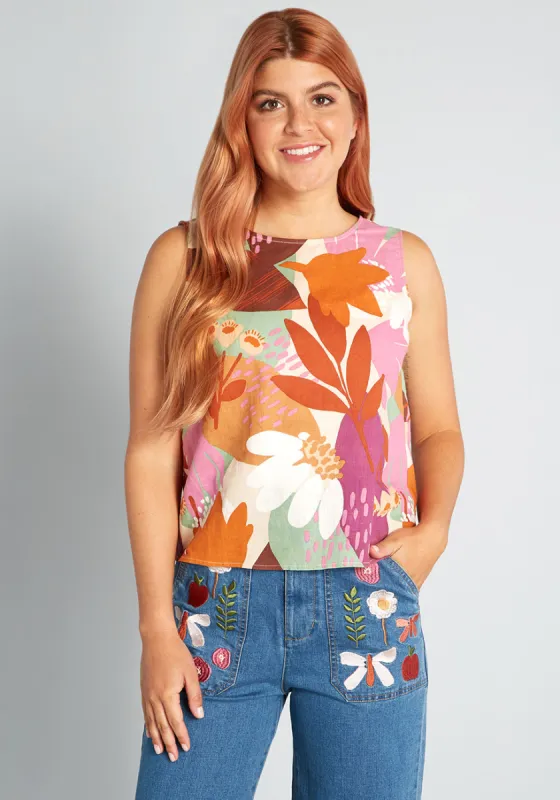 Flower Fun in the Sun Sleeveless Top made by Princess Highway