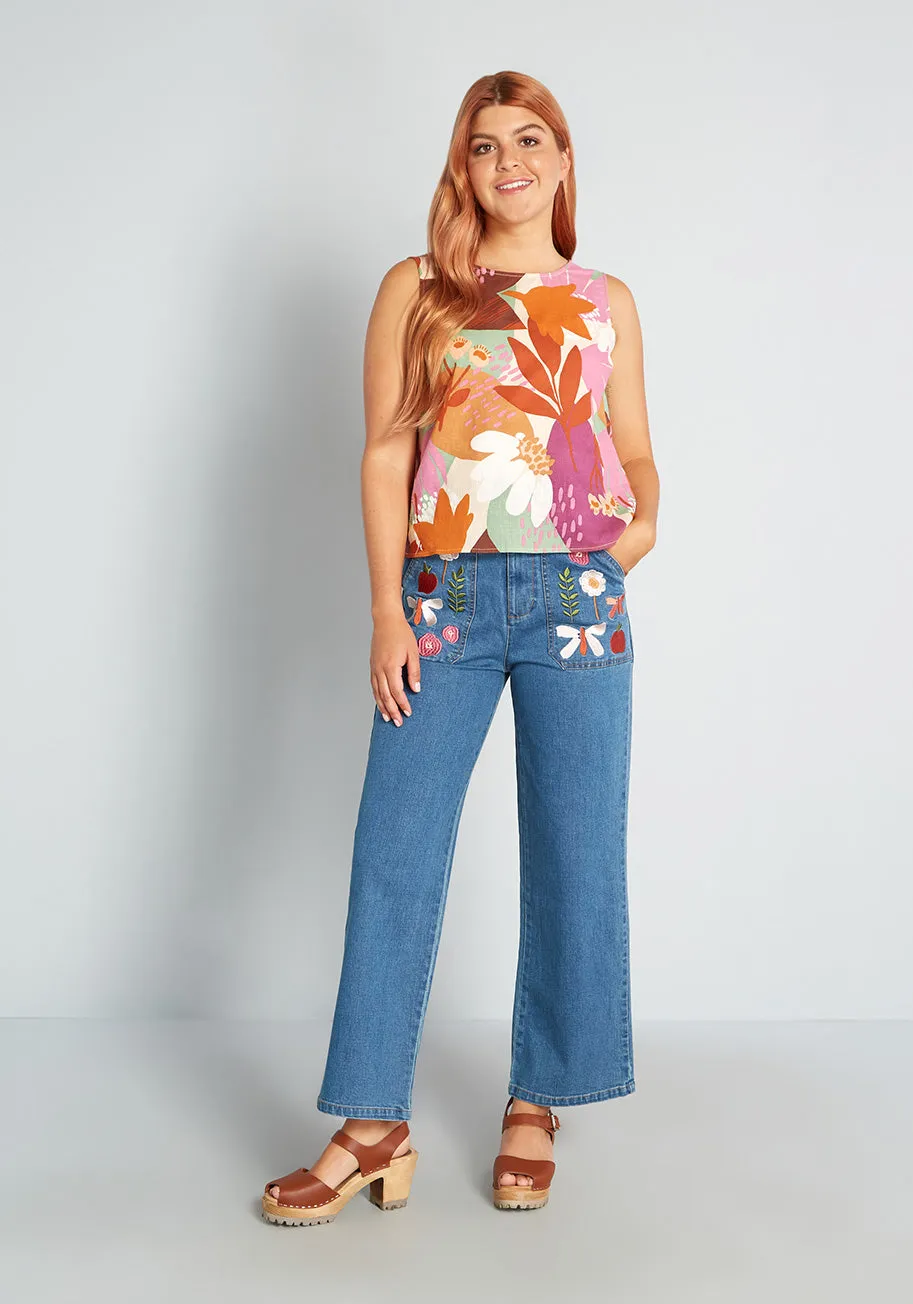 Flower Fun in the Sun Sleeveless Top sold by Modcloth product image thumbnail 3
