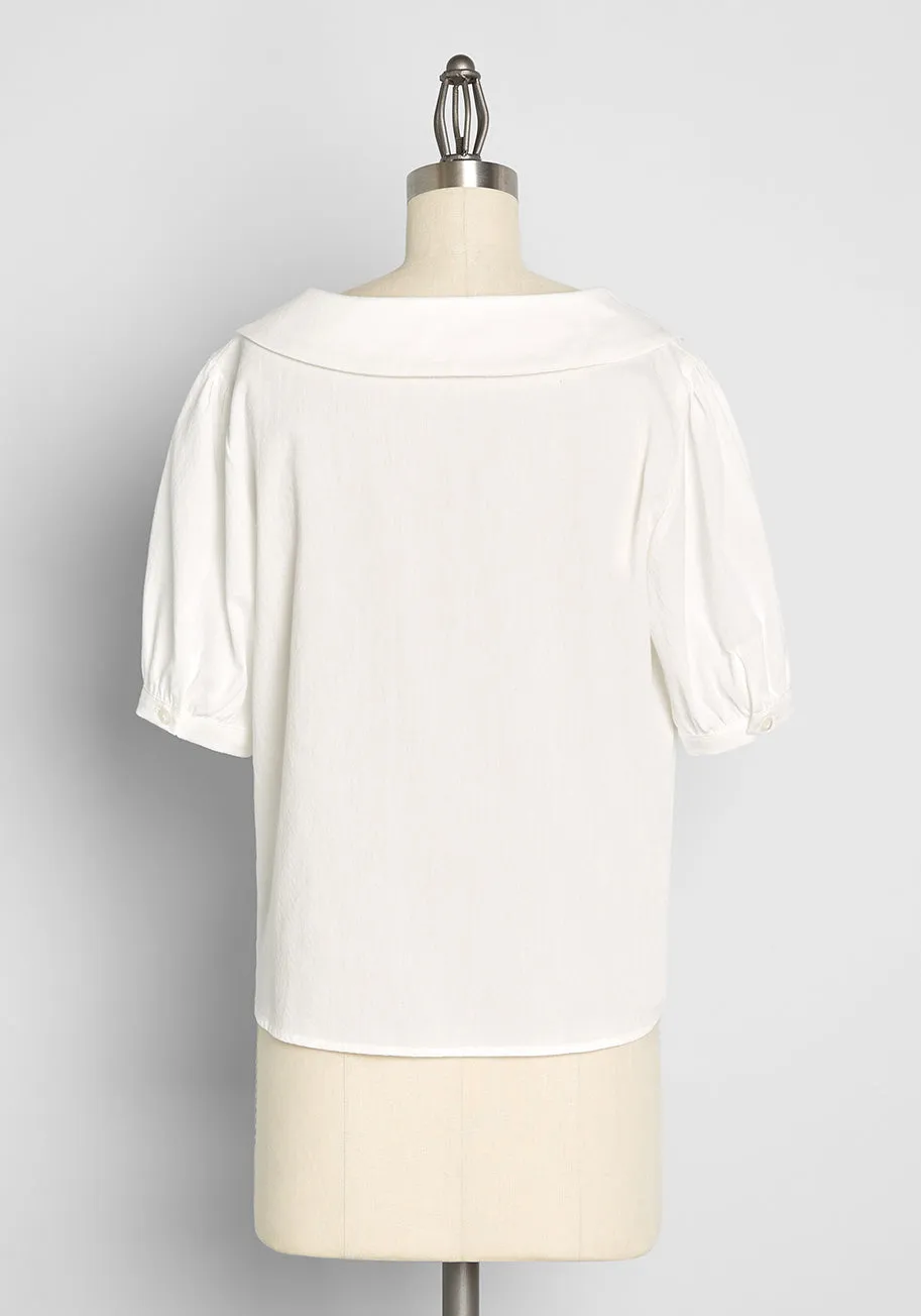 Glimpse Of The Garden Embroidered Blouse sold by Modcloth product image thumbnail 2