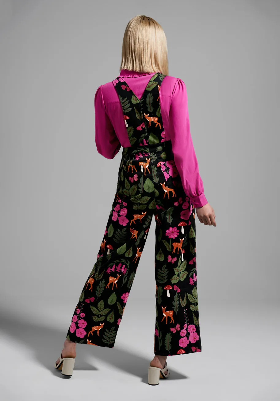 Woodland Wandering Wide-Leg Overalls sold by Modcloth product image thumbnail 2