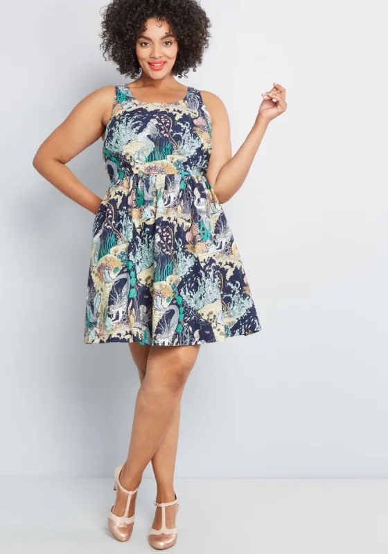 ModCloth x Dupenny Optimistic Effect Sleeveless Dress sold by Modcloth