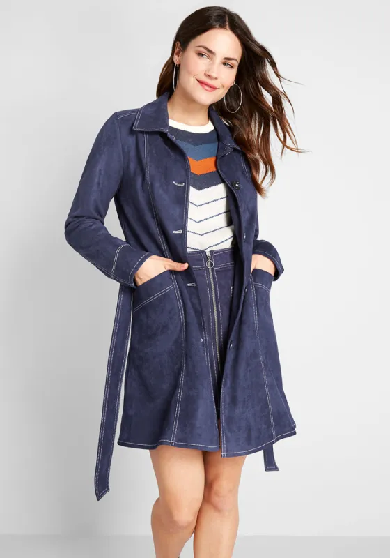 A Touchy Subject Trench Coat sold by Modcloth