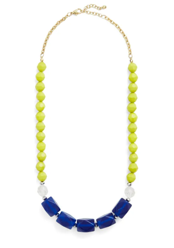 Here at the Cobalt Cabana Necklace sold by Modcloth