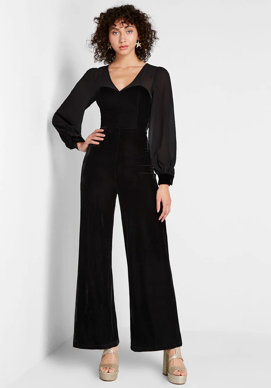 Ready for My Close-Up Velvet Jumpsuit sold by Modcloth product image thumbnail 3