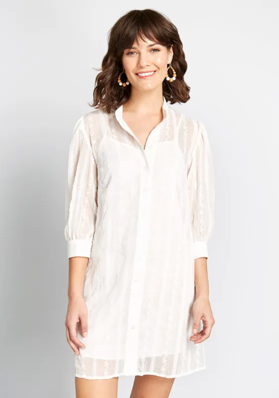 Sheer Joy Embroidered Mini Dress sold by Modcloth